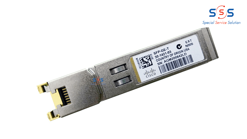 thumbnail image 2 of Lot Of 10 Cisco SFP-GE-T EXT 1000BASE-T RJ45 SFP Transceivers – USA Version, 30-1421-01 (Grade A Pulled) 2 of 5